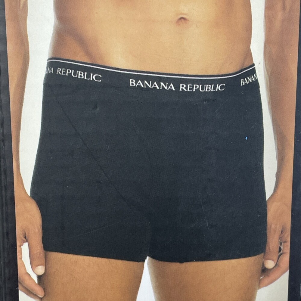 Banana Republic Men's L Boxer Brief Black Cotton Blend a2121